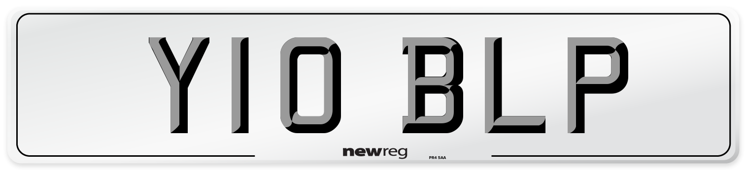 Y10 BLP Number Plate from New Reg